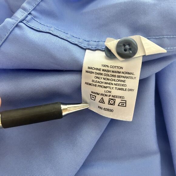 Lands End American Airlines Mens Long Sleeve Blue Uniform Shirt 2XL Tall (50-52) - Picture 11 of 13